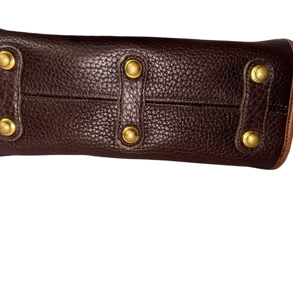 Dooney & Bourke AWL Leather Satchel Vintage Brown Black